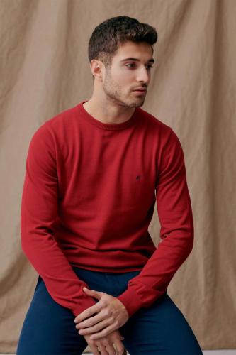 Redgreen ανδρικό πουλόβερ μονόχρωμο με λογότυπο 